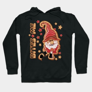 Bites Me Gingerbread Man Santa Hoodie